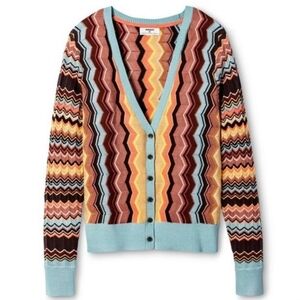 MISSONI FOR TARGET Chevron Stripe Cardigan Sweater, Size Large